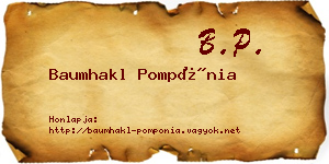 Baumhakl Pompónia névjegykártya